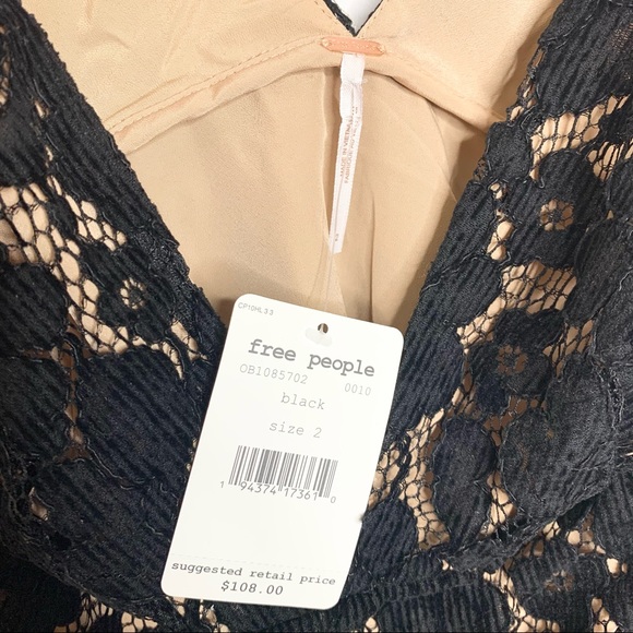 NWT Free People Dangerous Love Mini Dress in Black - Picture 8 of 8